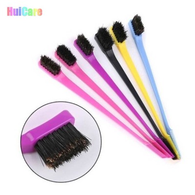 Private Label Boar Bristle Eyebrow Eyelash Hair Edge Brush Hair Style Baby Hair Edge Control Brush